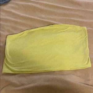 Neon Green Cropped Tube Top